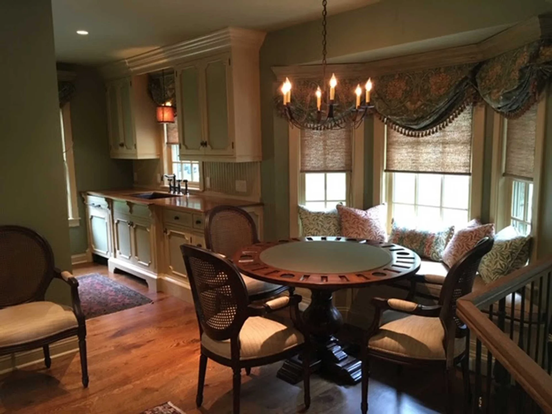 Monterey Stone Cottage — game room with bay window
