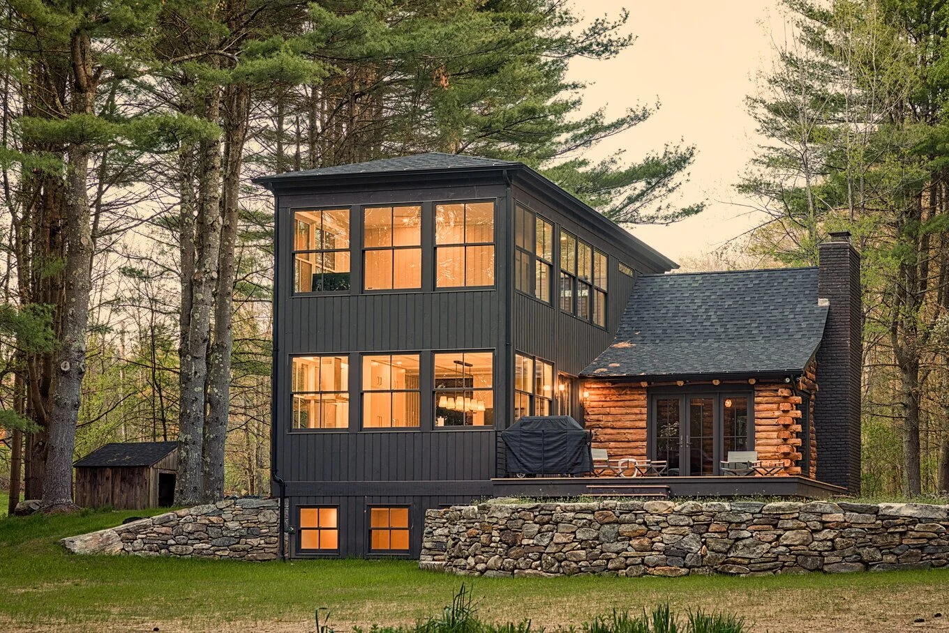 Modern Log Cabin exterior