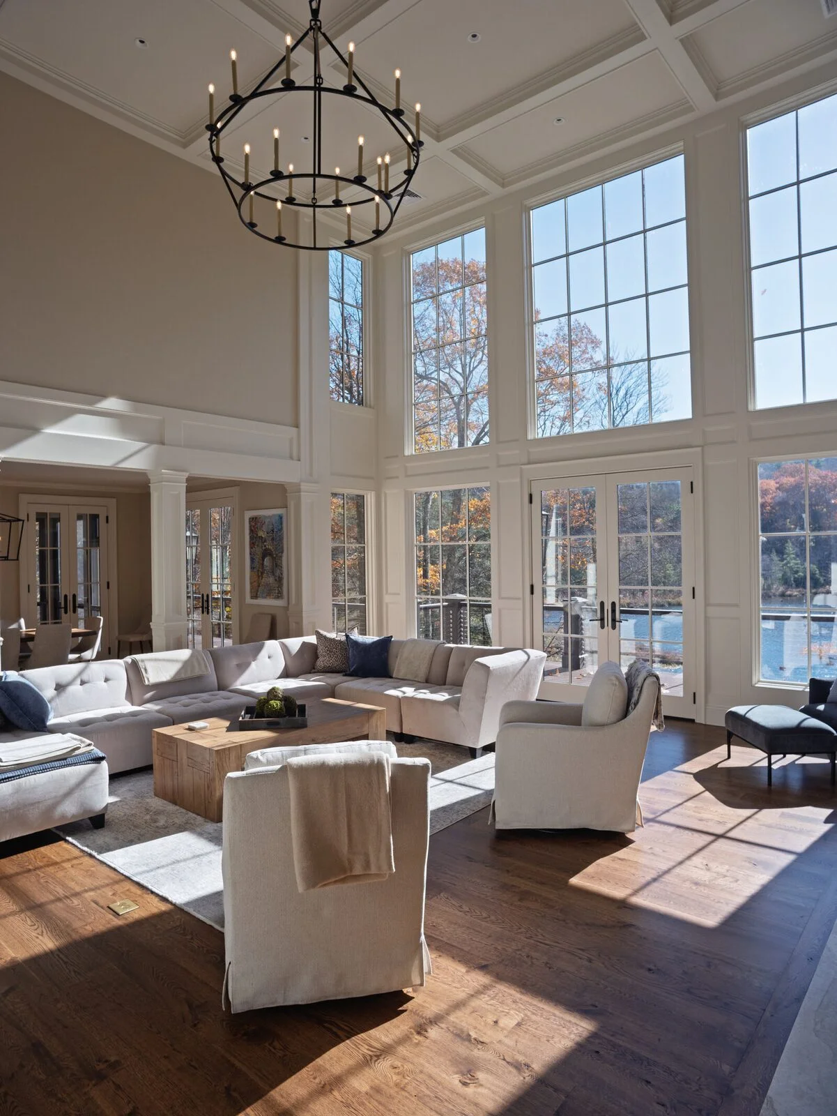 The Lakehouse — great room with lake views