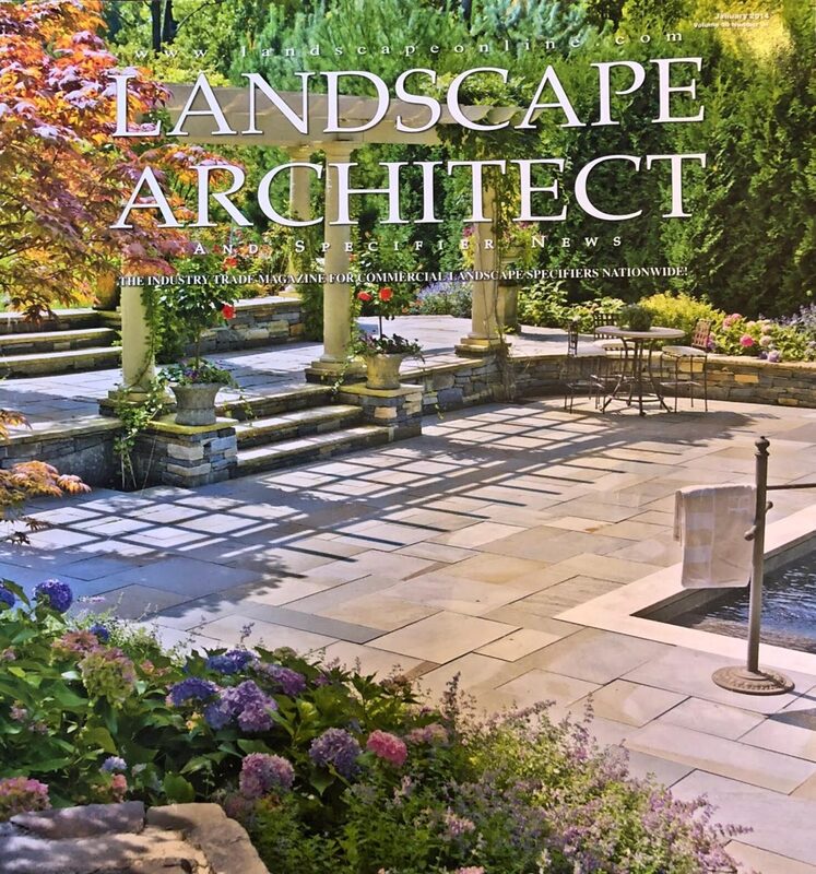 Landscape Architect Magazine cover featuring Wingate Ltd. Mountain Chateau