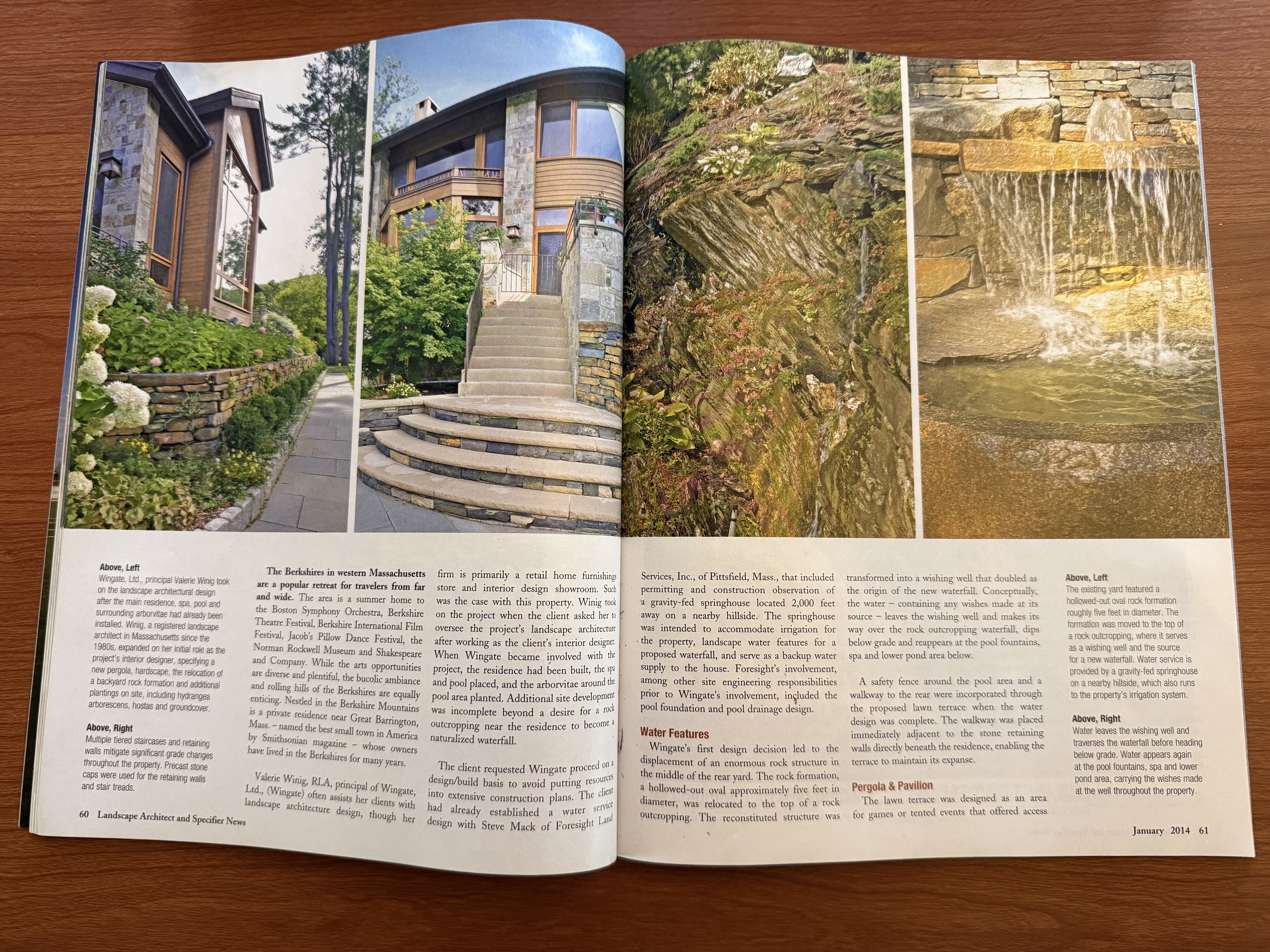 Interior magazine spread from Wishing Well in the Berkshires