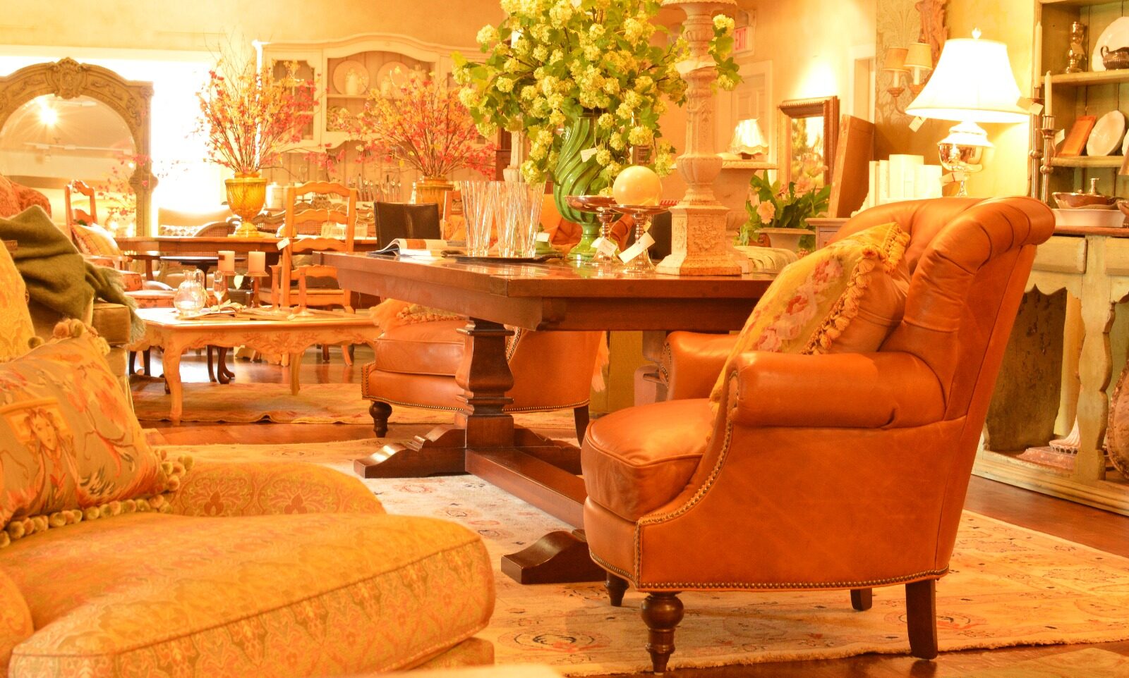 Showroom — seating area with warm accents